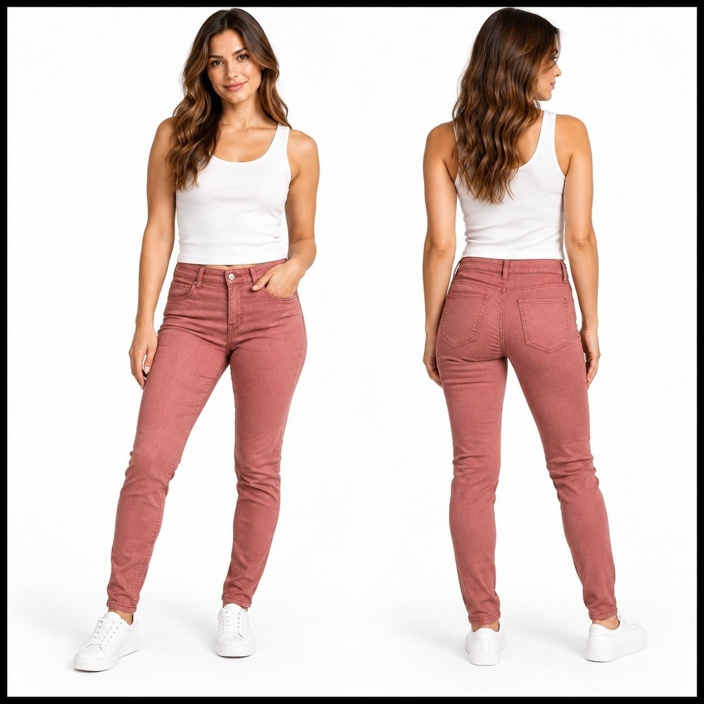 Cotton On Mid Rise Jeggings Skinny Jeans Casual Pants Pink Size 6
